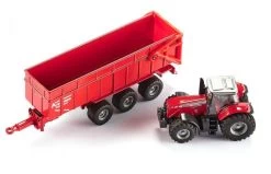 Siku 1844 Massey Ferguson Met Aanhangwagen -Chique Speelgoed Winkel 128