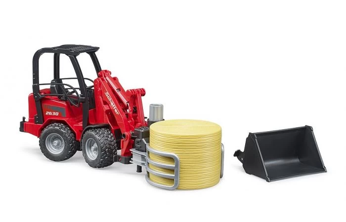 Bruder 2192 Shovel Schaeffer Balengrijper Met Hooibaal 4 Bruder 2192 Shovel Schaeffer Balengrijper Met Hooibaal - Afbeelding 2