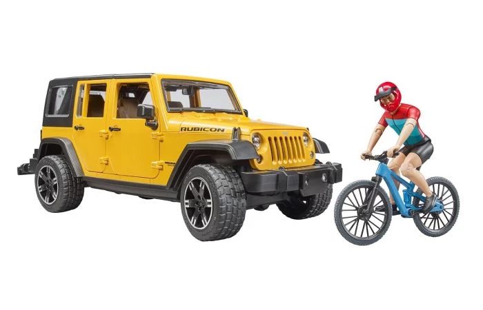 Bruder 2543 Jeep Wrangler Rubicon Unlimited Met Mountainbike En Fietser 3 Bruder 2543 Jeep Wrangler Rubicon Unlimited Met Mountainbike En Fietser