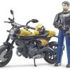 Bruder 63053 Scrambler Ducati Full Throttle Met Chauffeur -Chique Speelgoed Winkel 550x436