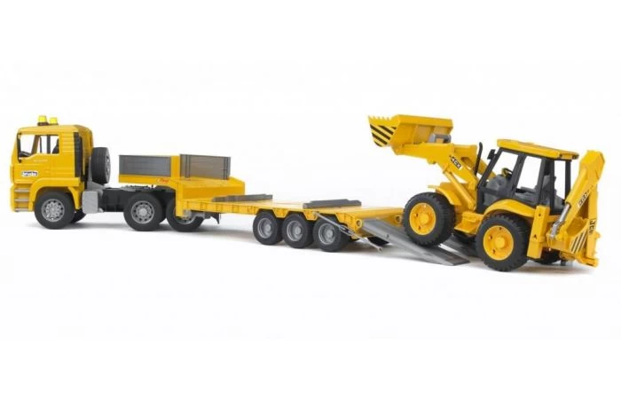Bruder 2776 MAN Dieplader Met JCB 6 Bruder 2776 MAN Dieplader Met JCB - Afbeelding 4