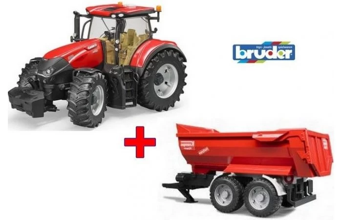 Bruder 3199 Case IH Optum 300 CVX Tractor Met Krampe Aanhanger 5 Bruder 3199 Case IH Optum 300 CVX Tractor Met Krampe Aanhanger - Afbeelding 3