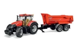 Bruder 3199 Case IH Optum 300 CVX Tractor Met Krampe Aanhanger