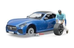 Bruder 3481 Roadster Met Chauffeur 10 Bruder 3481 Roadster Met Chauffeur -Chique Speelgoed Winkel auto blauw 3