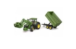 Bruder 3155 John Deere 7R 350 Tractor Met Voorlader En Kiepaanhanger -Chique Speelgoed Winkel bf3155bruder