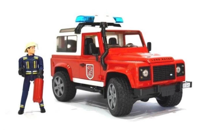 Bruder 2596 Land Rover Brandweerauto Met Speelfiguur 5 Bruder 2596 Land Rover Brandweerauto Met Speelfiguur - Afbeelding 3