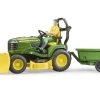 Bruder 62104 John Deere Zitmaaier Met Tuinman En Accessoires -Chique Speelgoed Winkel grasmaaier