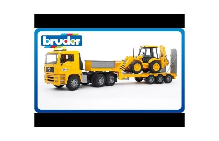 Bruder 2776 MAN Dieplader Met JCB 7 Bruder 2776 MAN Dieplader Met JCB - Afbeelding 5