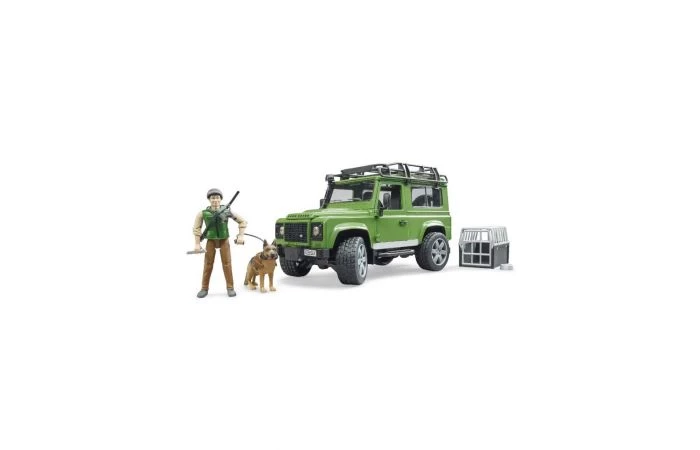Bruder 2587 Land Rover Defender Station Wagon Met Boswachter En Hond 4 Bruder 2587 Land Rover Defender Station Wagon Met Boswachter En Hond - Afbeelding 2