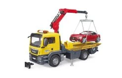 Bruder 3750 MAN LKW Trekker En Aanhanger Met Licht En Geluid -Chique Speelgoed Winkel rode 1