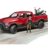 Bruder 2502 RAM 25 Power Wagon, Scrambler Ducati Desert Sled En Bestuurder -Chique Speelgoed Winkel rood 5