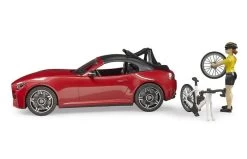 Bruder 3485 Roadster Met Racefiets En Fietser -Chique Speelgoed Winkel rooie 5