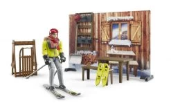 Bruder 63102 Berghut Met Snowmobil -Chique Speelgoed Winkel sneeuw 3