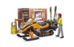 Bruder 63102 Berghut Met Snowmobil -Chique Speelgoed Winkel sneeuw 4