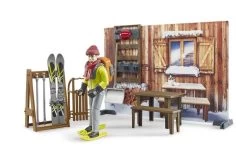 Bruder 63102 Berghut Met Snowmobil -Chique Speelgoed Winkel sneeuw 5