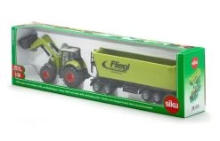 Siku 1949 Claas Met Voorlader, Dolly En Aanhanger -Chique Speelgoed Winkel tel 5